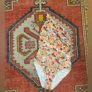 New Rifle Paper Company Summersalt Ruched Sidestroke swimsuit